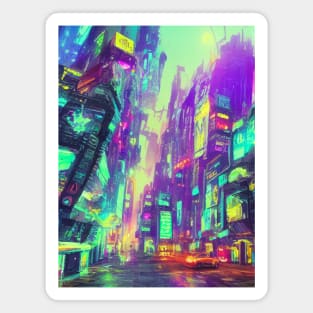 Japan Neon City Lights Magnet